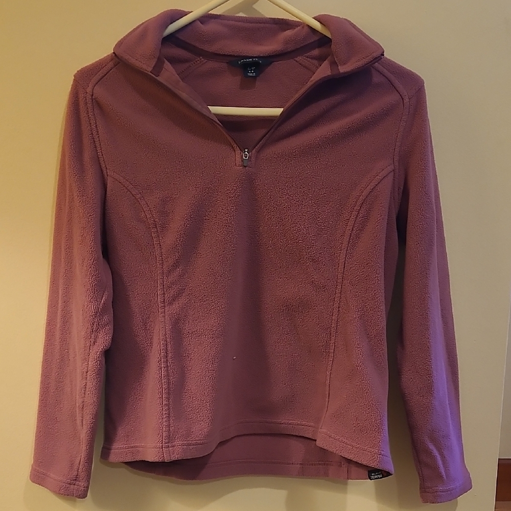 Lands' End Mauve Fleece Pullover